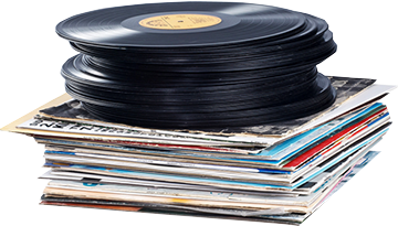 stack of records
