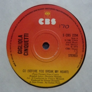 Go (Before You Break My Heart) Image