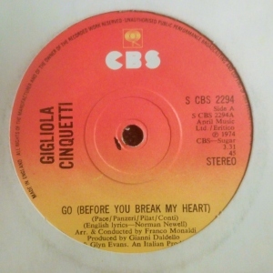 Go (Before You Break My Heart) Image